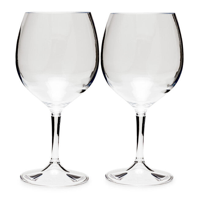 GSI Outdoors Bicchieri da vino rossi in plastica pieghevoli Nesting 2 × 444 ml
