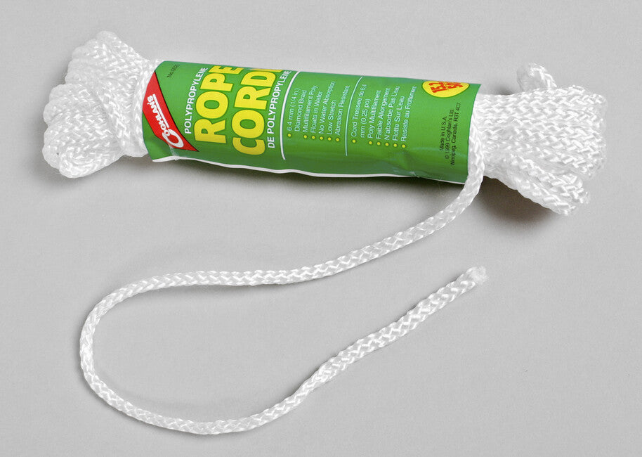 Coghlans Corda in PP, galleggiante 6,4 mm, 15 m bianco