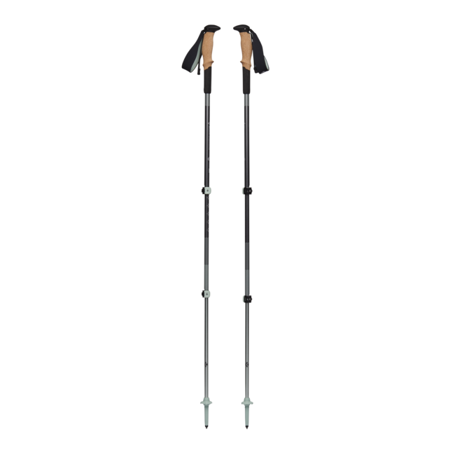 Black Diamond Pursuit Shock bastoncini da trekking, acciaio grigio-schiuma verde