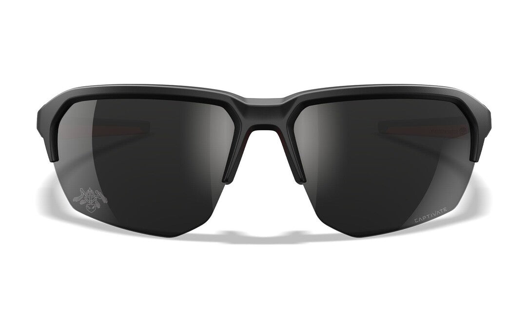 WileyX Jakl occhiali da sole, captivate black mirror/matte black/red