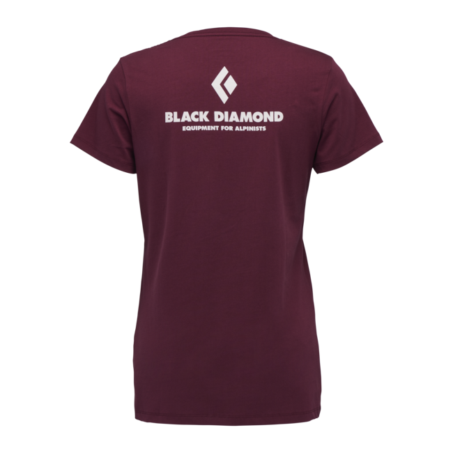 Black Diamond Maglietta a maniche corte da donna per alpinisti, bordeaux