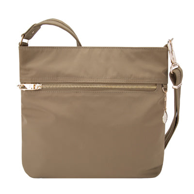 Travelon Tailored Slim borsa a tracolla antifurto, marrone