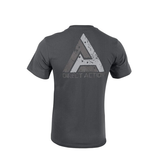 Direct Action Logo D.A. Bandiera PL Maglietta - cotone, grigio ombra