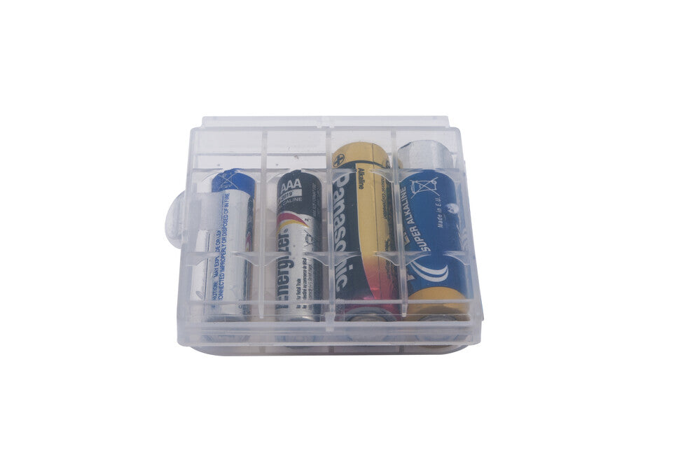 BasicNature Contenitore per 4 batterie, trasparente