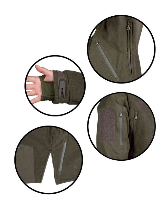 Mil-Tec Plus Fleece Jacket, Olive