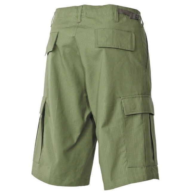 MFH Pantaloni corti americani bdu rip stop, verdi od