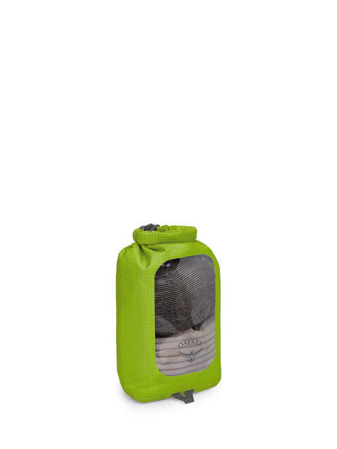 Osprey Dry Sack 6 borsa impermeabile con finestra, verde limone