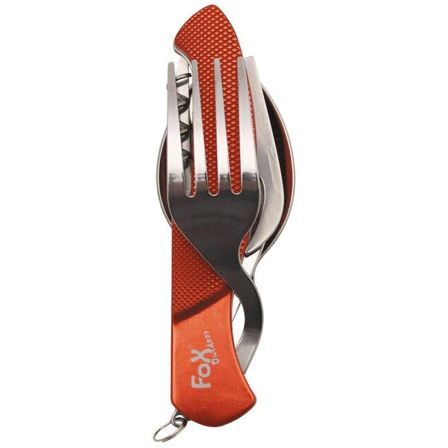 Fox Outdoor Set di coltelli tascabili 6 in 1, rosso