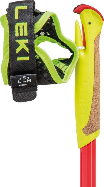 Leki Ultratrail FX Junior bastoncini da trail running, carbonio naturale-rosso brillante-giallo neon, 95 - 110 cm