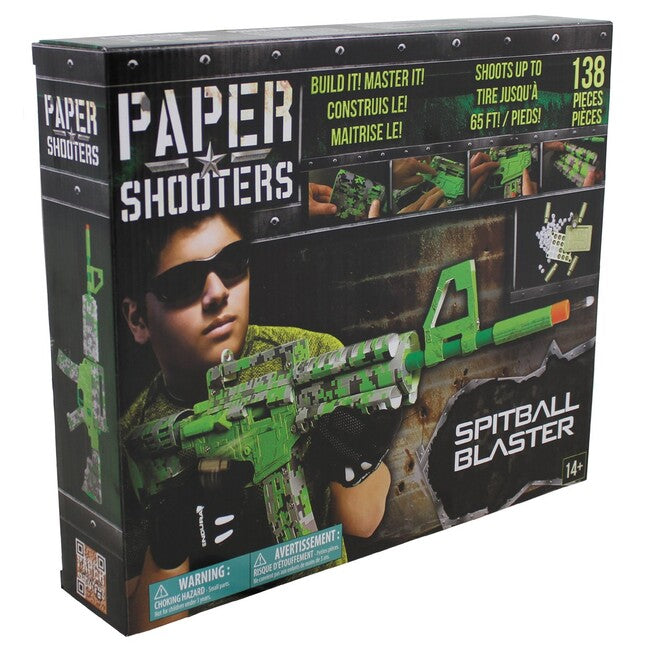 Paper Shooters Set di pistole pieghevoli Paper Shooters verde spit