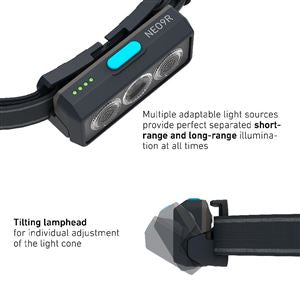 Ledlenser NEO9R lampada frontale a led, nero-graio