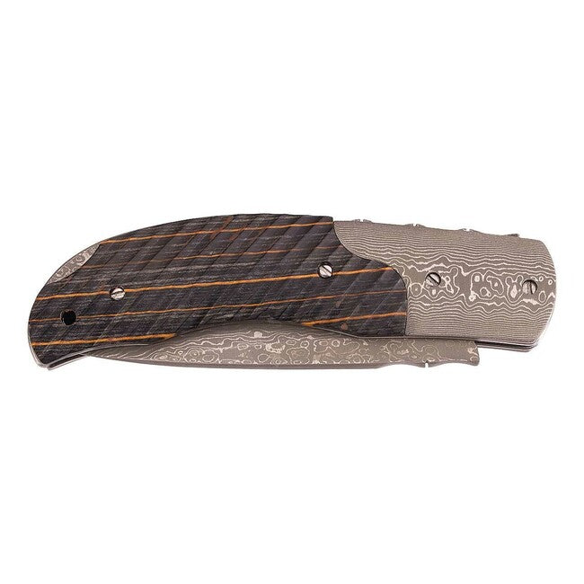 Herbertz Coltello 7,5 cm, damasco, legno di Pakka