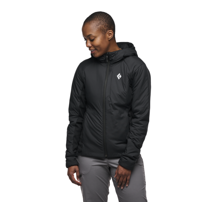 Black Diamond First Light felpa ibrida da donna, nera