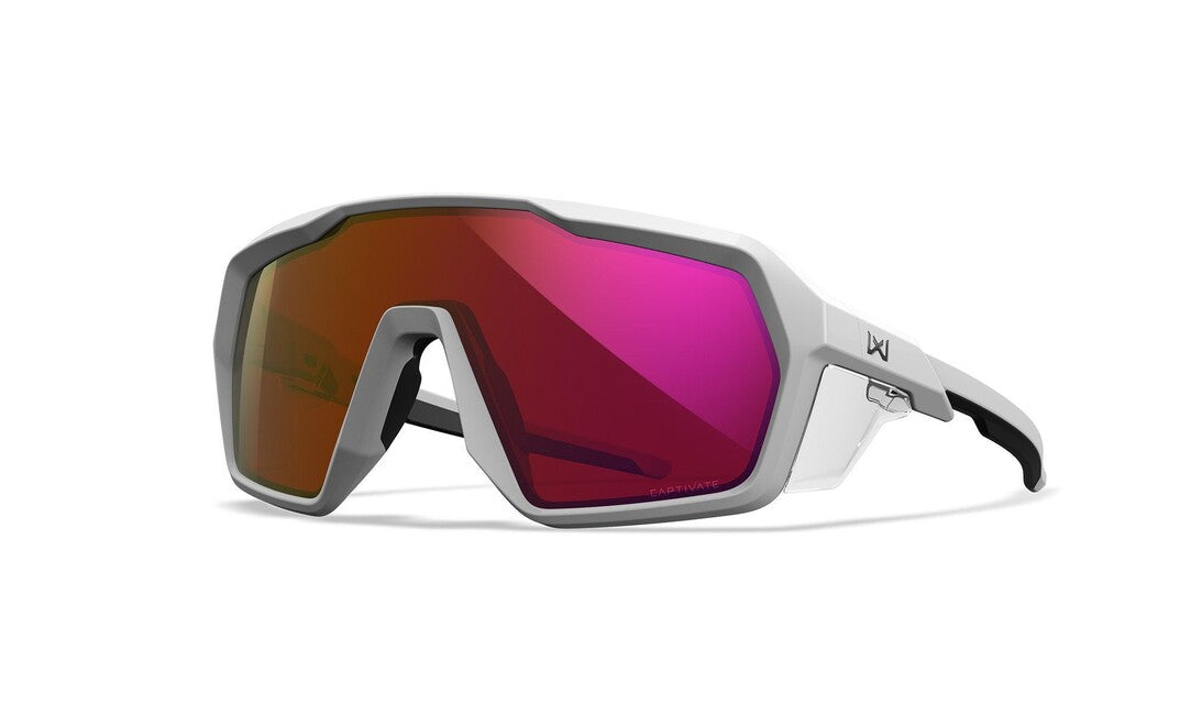 Wiley X Citadel occhiali da sole, Captivate red mirror/polished white