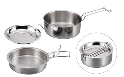 Origin Outdoors Set da cucina a scatto in acciaio inox