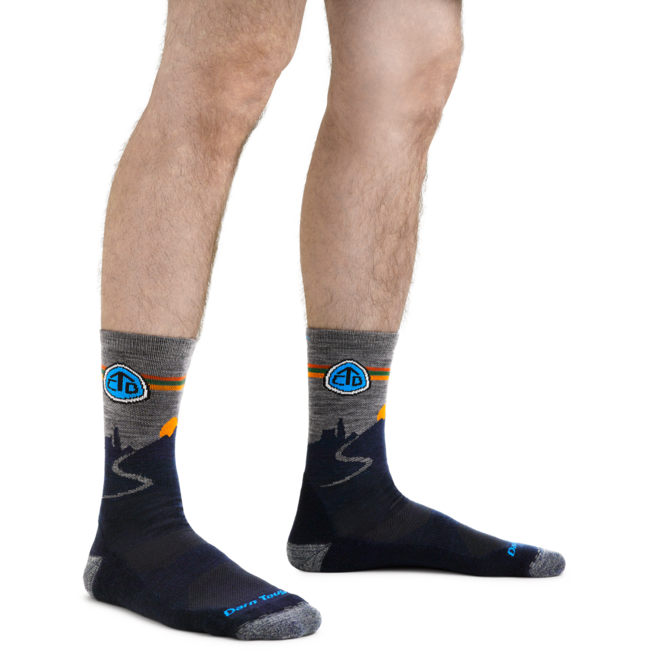 Darn Tough CDT Micro Crew calzini leggero con cuscino, eclipse