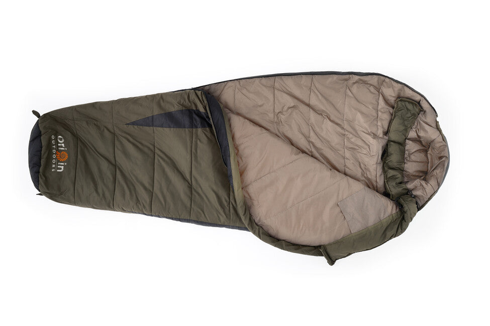 Origin Outdoors Frostfall Comfort sacco a pelo mummia, grigio oliva