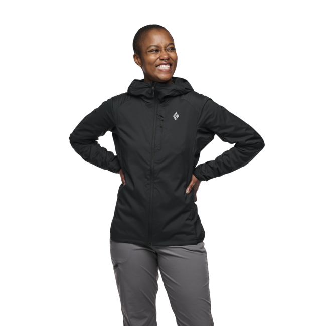 Black Diamond Alpine Start felpa con cappuccio isolante da donna, nera