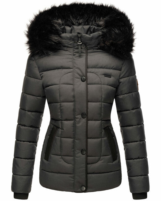 Marikoo Unique giacca invernale da donna con cappuccio, antracite