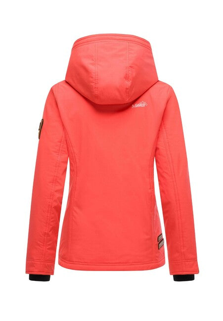 Marikoo BROMBEERE giacca da donna primaverile con cappuccio, rosa corallo