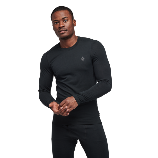 Black Diamond Coefficient Lt Crew maglietta a maniche lunghe, nero