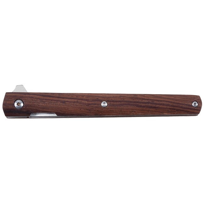 Fox Outdoor Jack Slim knife, per una sola mano, manico in legno