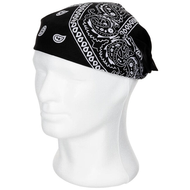MFH Sciarpa cotone circa 55 x 55 cm, bianco e nero