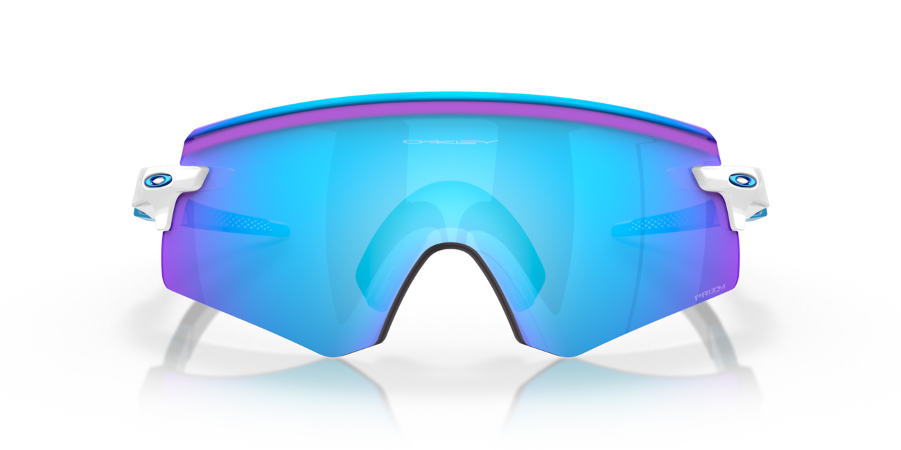 Oakley Encoder occhiali da sole con telaio Polished White e con le diapositive Prizm Sapphire
