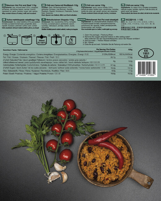 Tactical Foodpack Pentola messicana e manzo