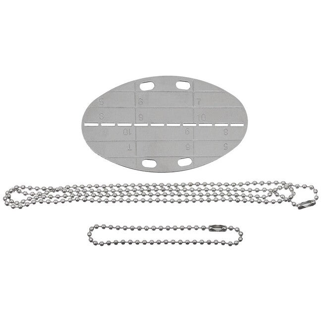 MFH Dog Tag targhetta ovale con catenella