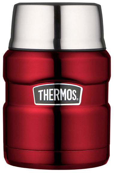 Thermos King Contenitore per alimenti con cucchiaio 0,47 l, rosso