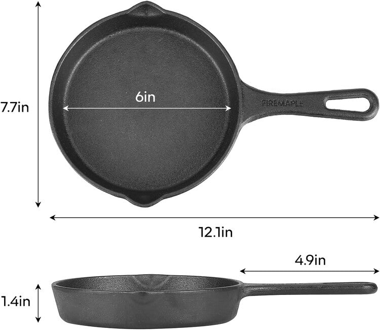 Fire Maple Blackhawk padella in ghisa con diametro di 20 cm