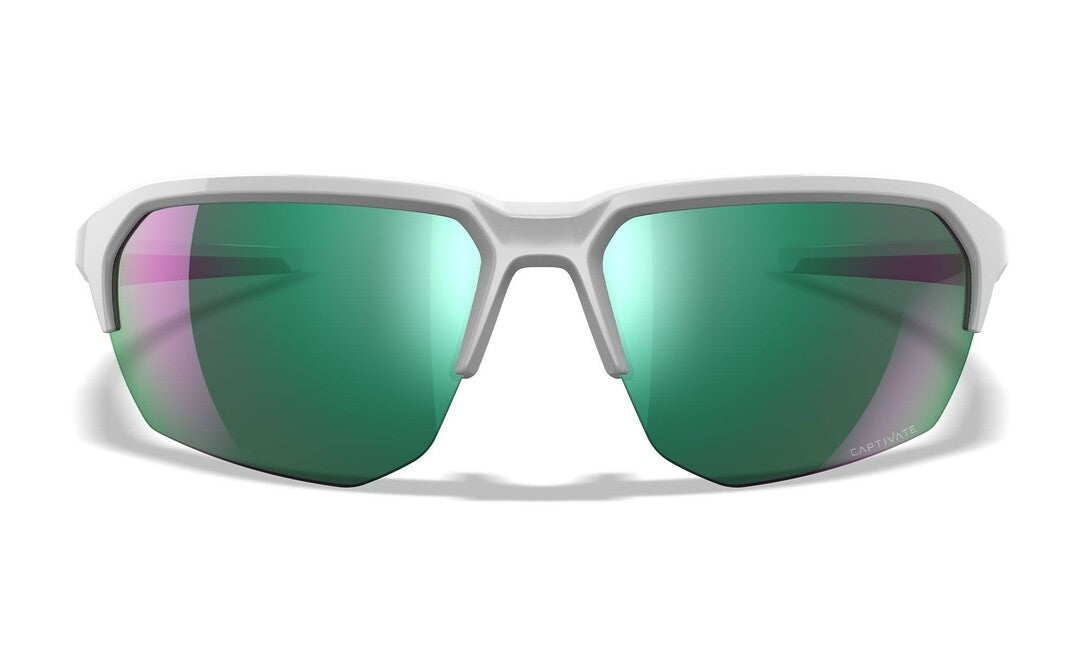 WileyX Jakl occhiali da sole captivate polarized green mirror/ polished white