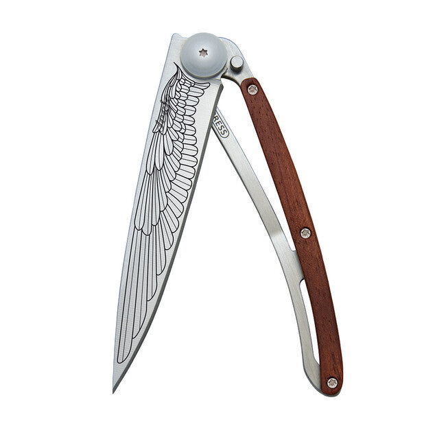Deejo Tattoo Wing coltello di chiusura coralwood