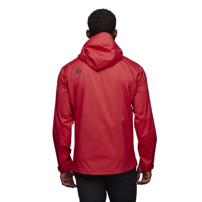 Black Diamond Stormline Stretch Rain Shell uomo, carminio
