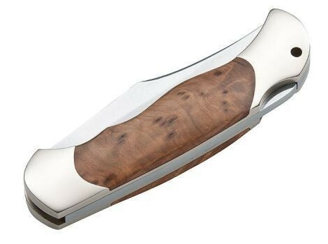 Böker Manufaktur Solingen Optima coltello tascabile 9 cm, legno di Thuja