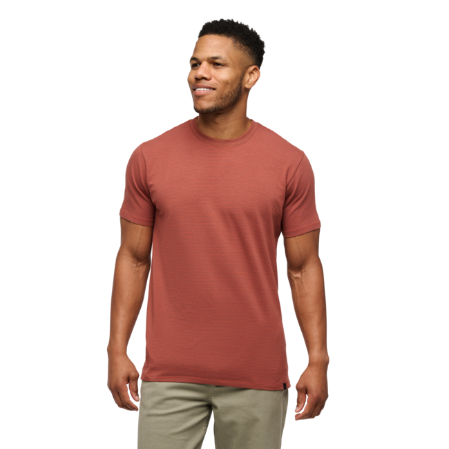 Black Diamond Bd Stripe t-shirt a manica corta da uomo, mogano- terra di Siena