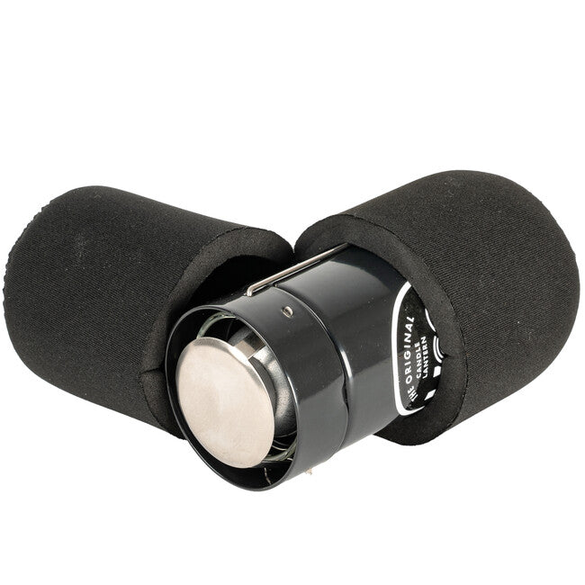 UCO Set di lanterne a candela con riflettore e custodia in neoprene nero