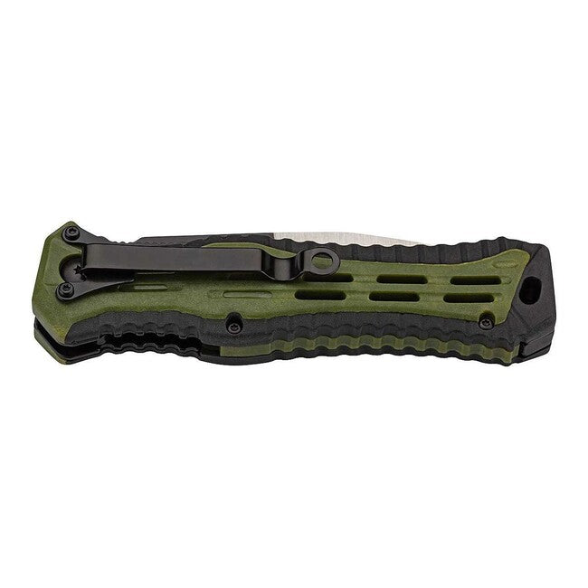 Herbertz Coltello tascabile da esterno 9,8 cm, plastica, nero-verde