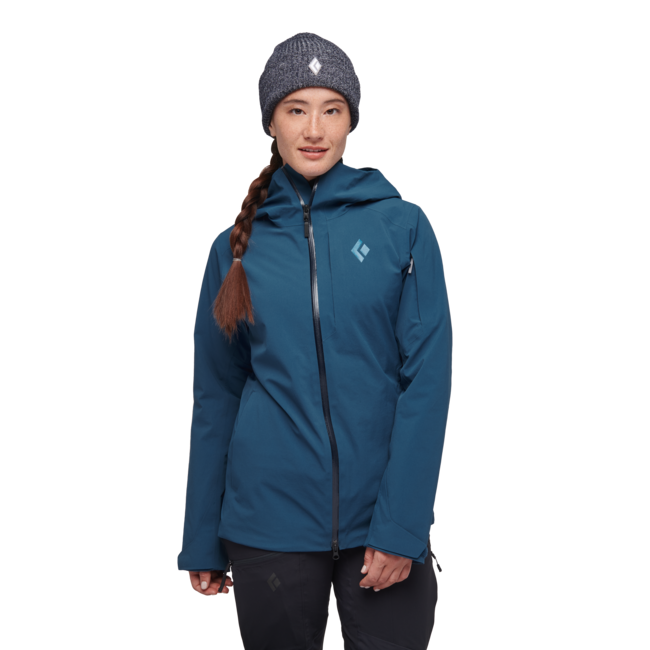 Black Diamond Recon Insulated Shell giacca impermeabile da donna, azzurrite