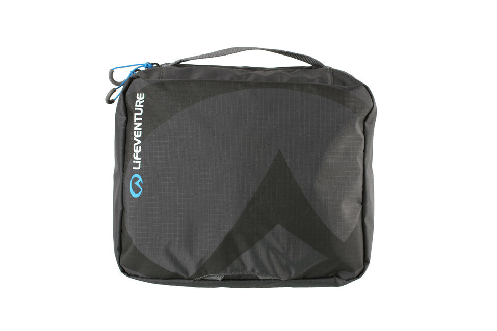 Lifeventure Custodia in nylon per biancheria con due scomparti e tasche multiple 22 x 18 x 8 cm, grigio