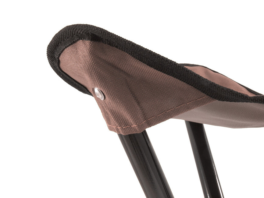 BasicNature Sedia da viaggio treppiede acciaio, marrone