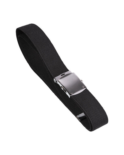Mil-Tec Cintura Larghezza USA 38 mm cintura da gamba con fibbia argentata nera