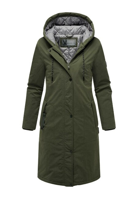 Marikoo Ledalaa parka invernale da donna con cappuccio, oliva scura