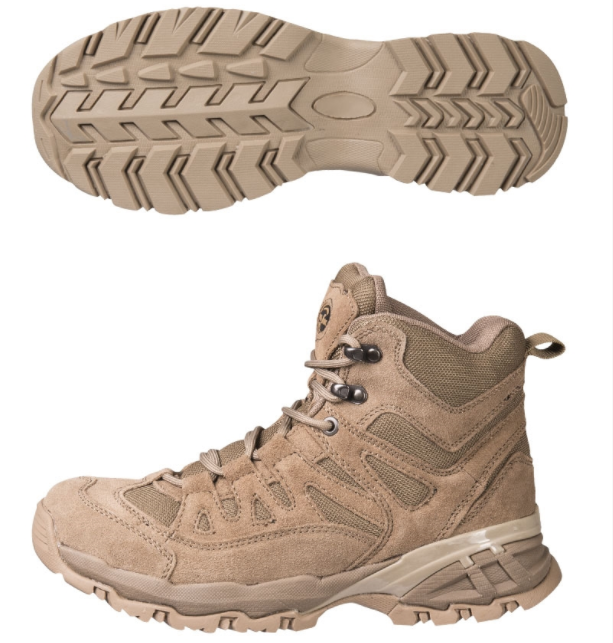 Mil-Tec Squad Stiefel scarpe 5 inch, Coyote