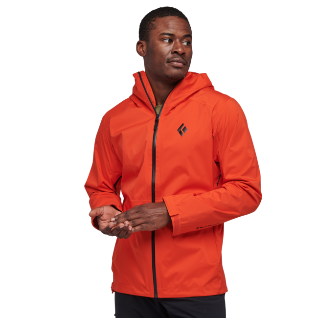 Black Diamond Stormline Stretch Rain Shell Uomo, octane