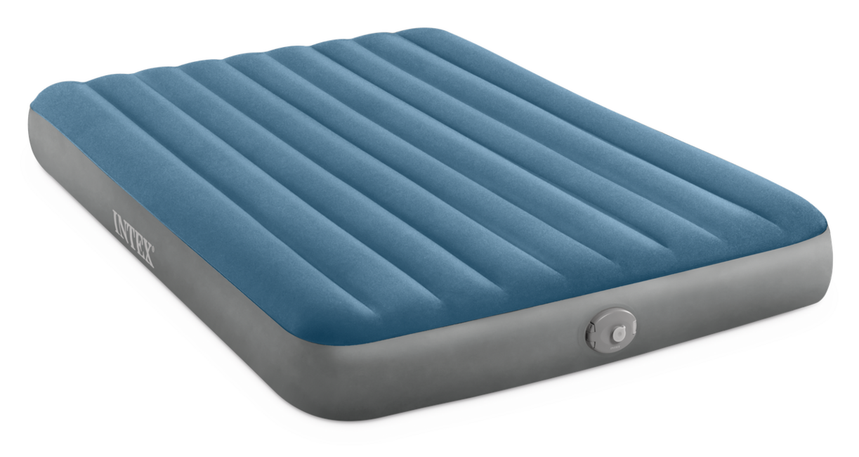 Intex Letto gonfiabile Queen Prestige Downy con pompa ricaricabile