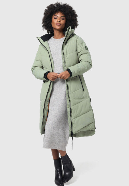 Marikoo Benikoo giacca invernale lunga da donna, menta fumosa
