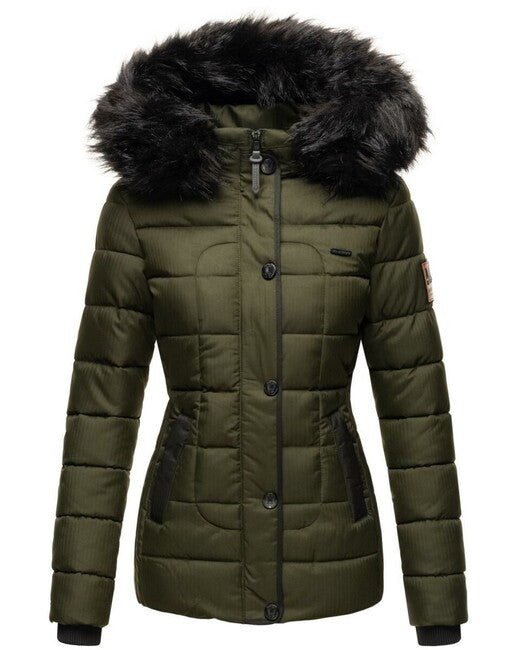 Marikoo Unique giacca invernale da donna con cappuccio, oliva