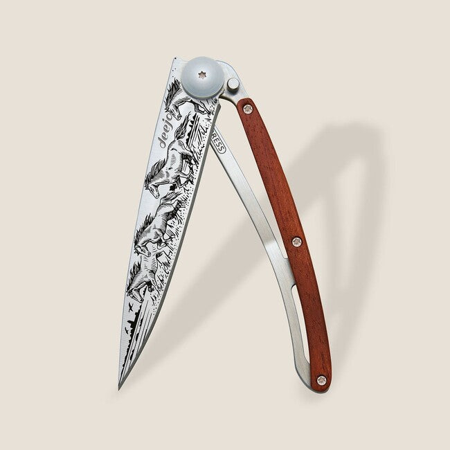 Deejo Tattoo Cavalli selvatici coltello pieghevole